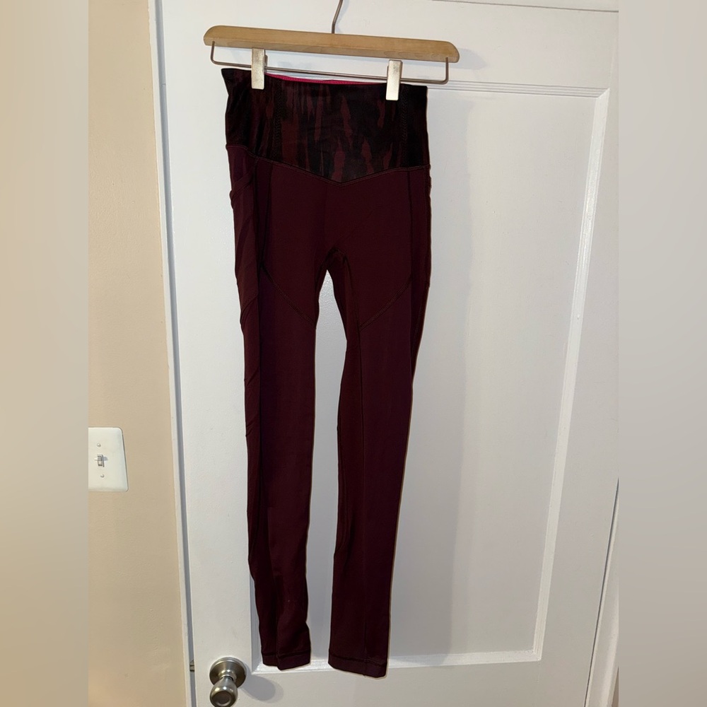 Lululemon Athletica Burgundy Leggings